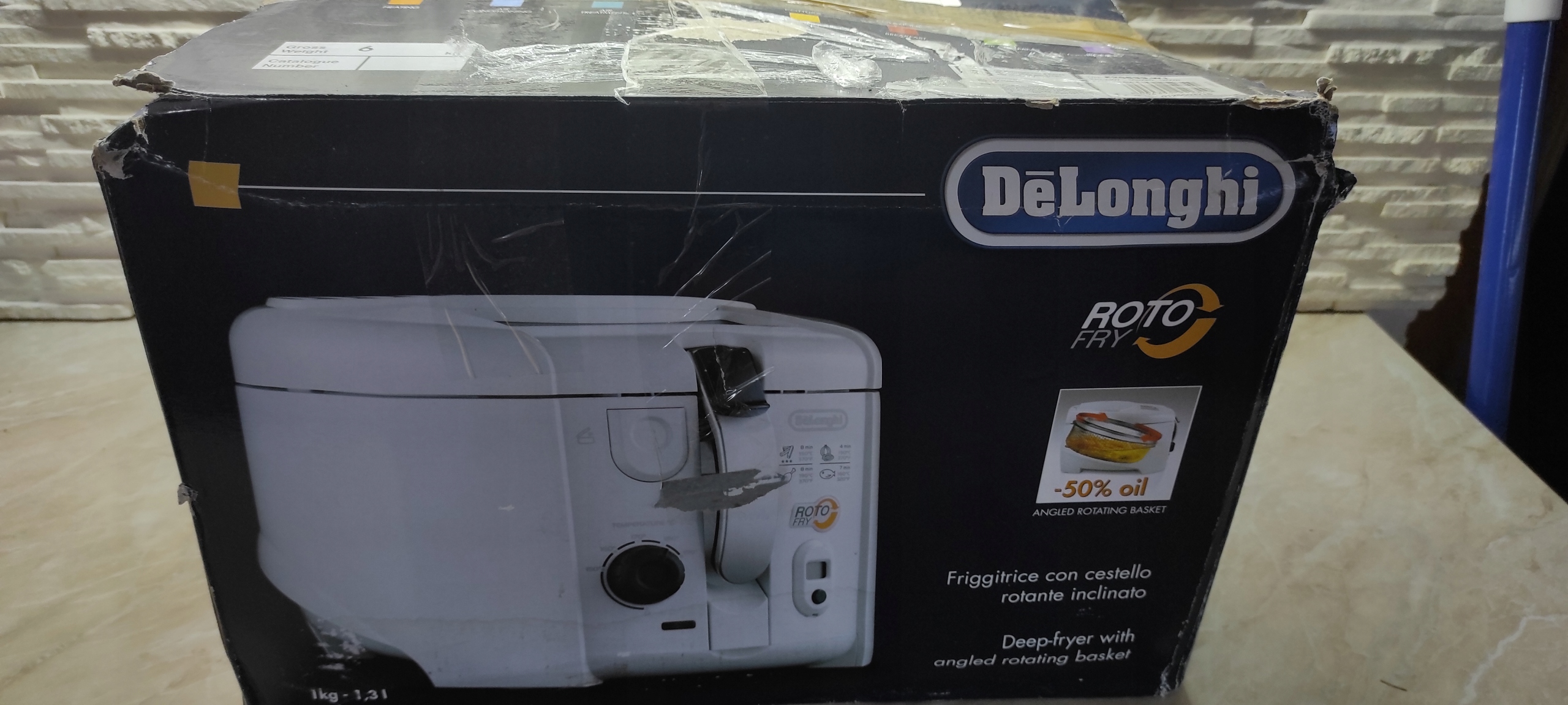 de longhi - f28533 rotofry friggitrice con cestello rotante