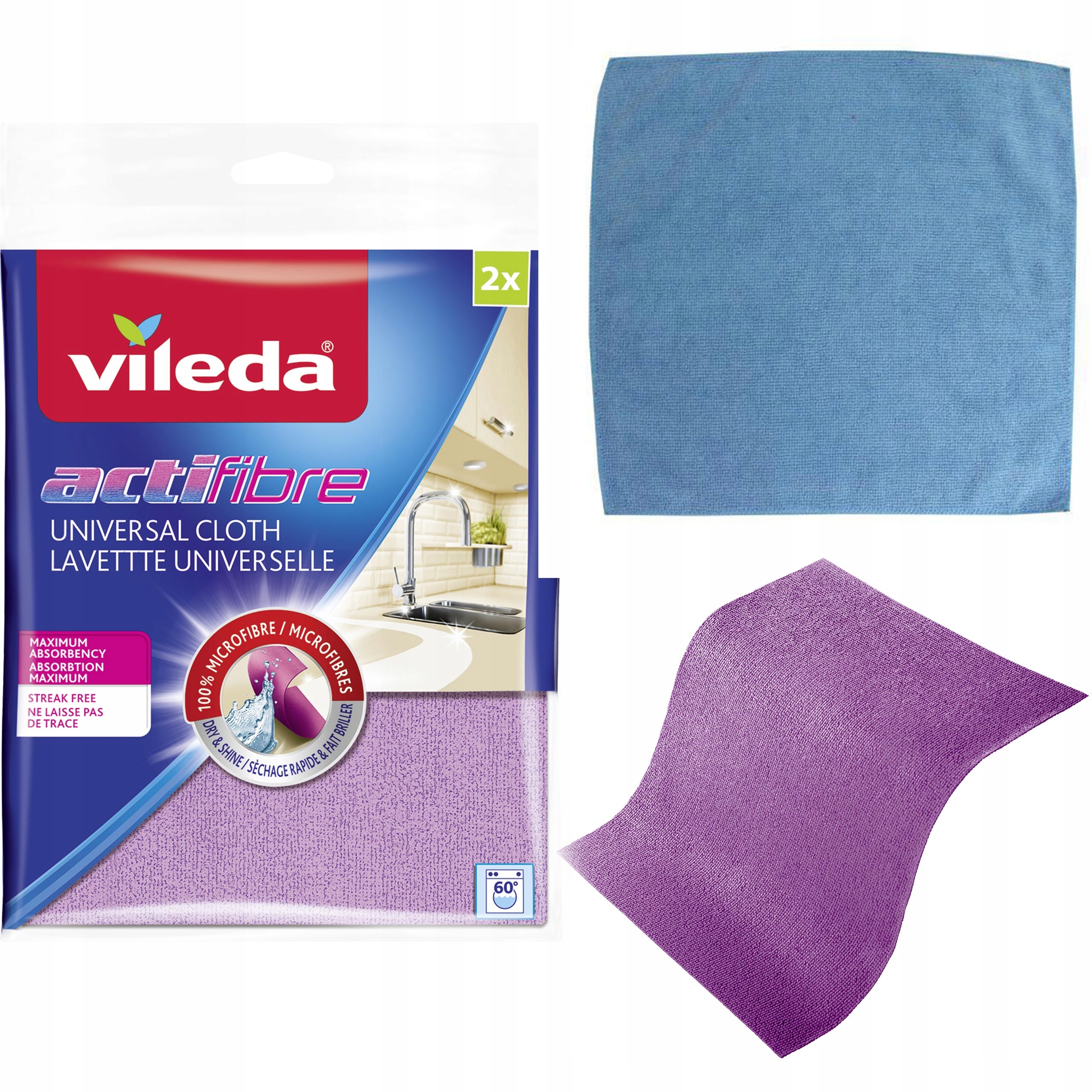 Vileda Ściereczka Actifibre 2 SZTUKI NIEBIESKA 8954570023 