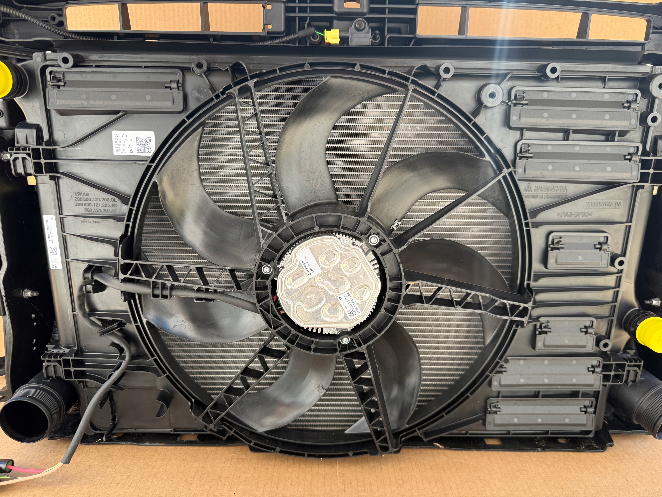support panel for radiators radiator fan GOLF 7 VII GTI GTD before LIFT 2.0 TSI