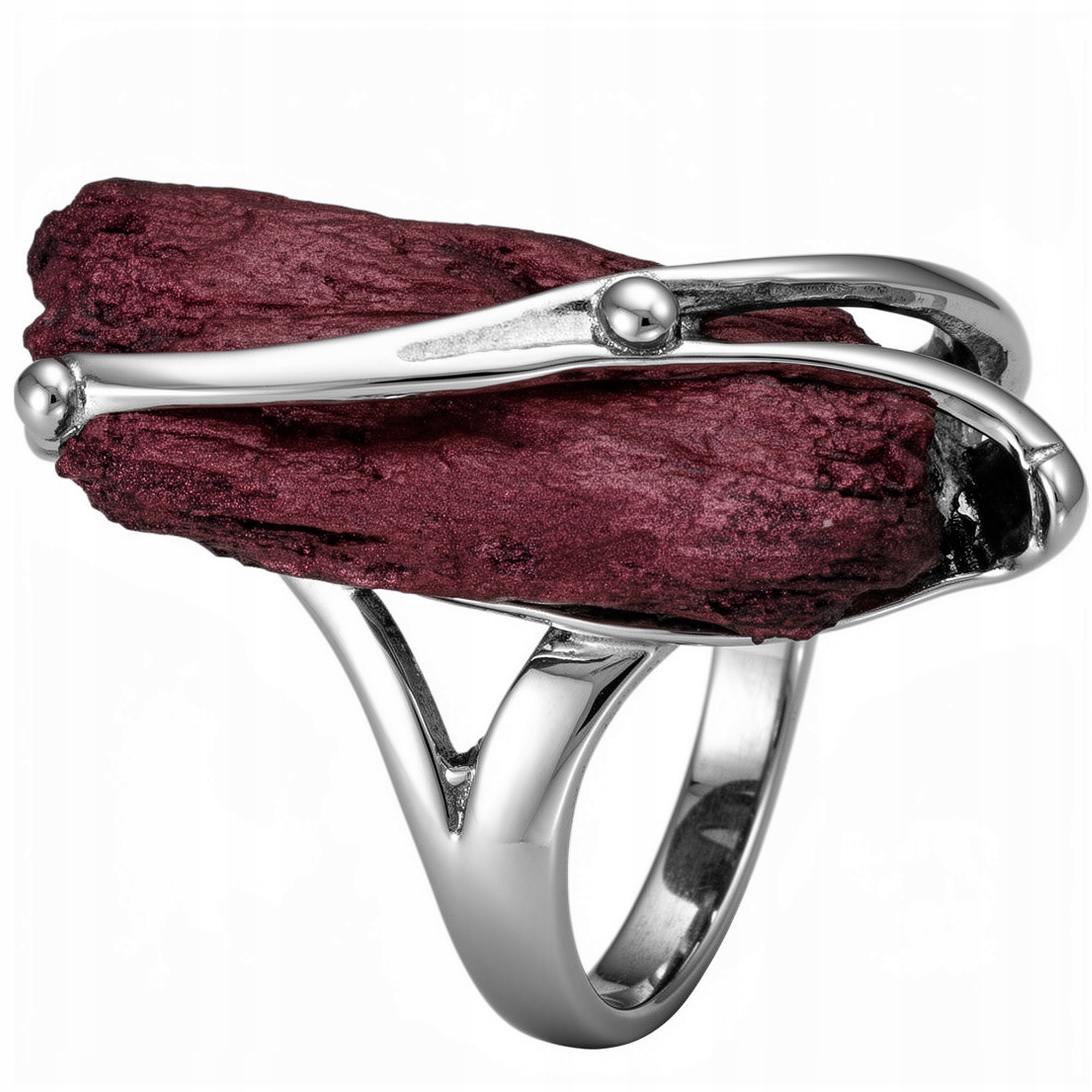 Stříbrný Prstýnek S Růžovým Pyritem 15