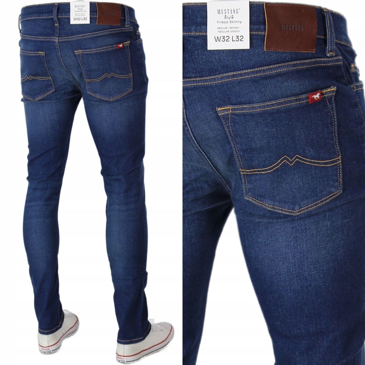 Mustang Frisco Skinny Tapered Slim Spodnie Jeans W32 L32