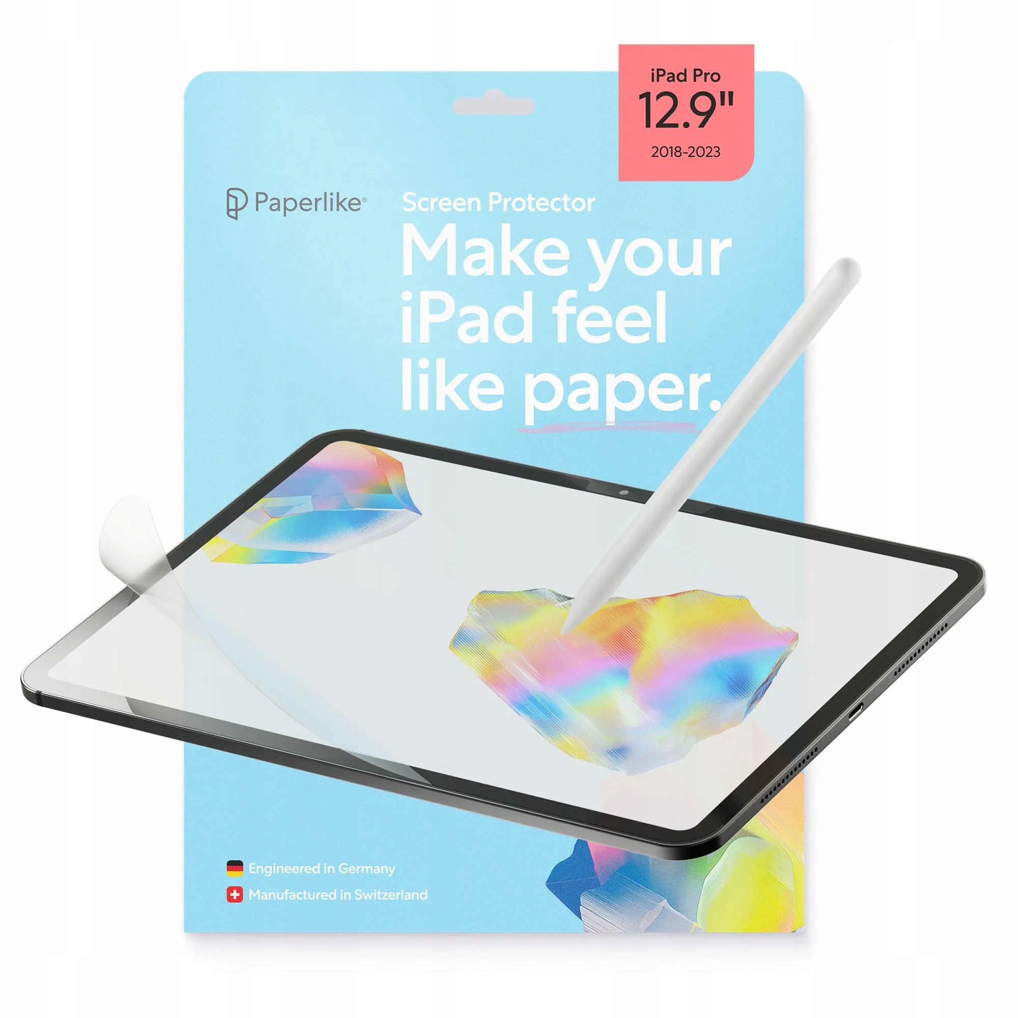 Fólie Paperlike pro iPad Pro 12.9 2023/2022/2021, matná pro grafiky 2ks