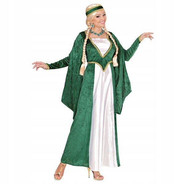 Kostým Královna Bona Dáma Dvora Renesance Zelená L