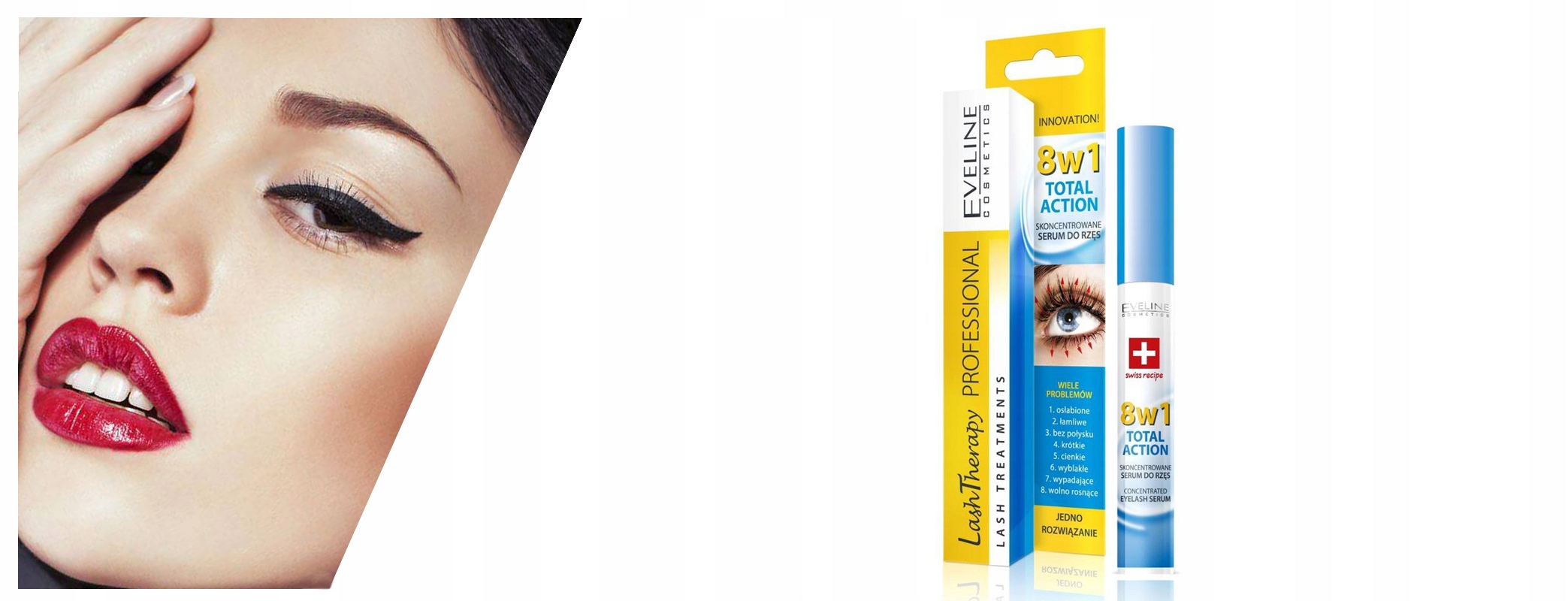 SERUM do Wzrostu Rzęs Eveline 8W1 Total Action - Intensywna Pielęgnacja Stan opakowania oryginalne