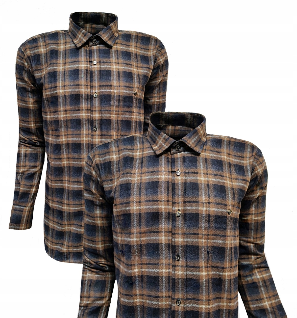 Pánská Košile, Teplá, Klasická Kostkovaná, Velikost XL