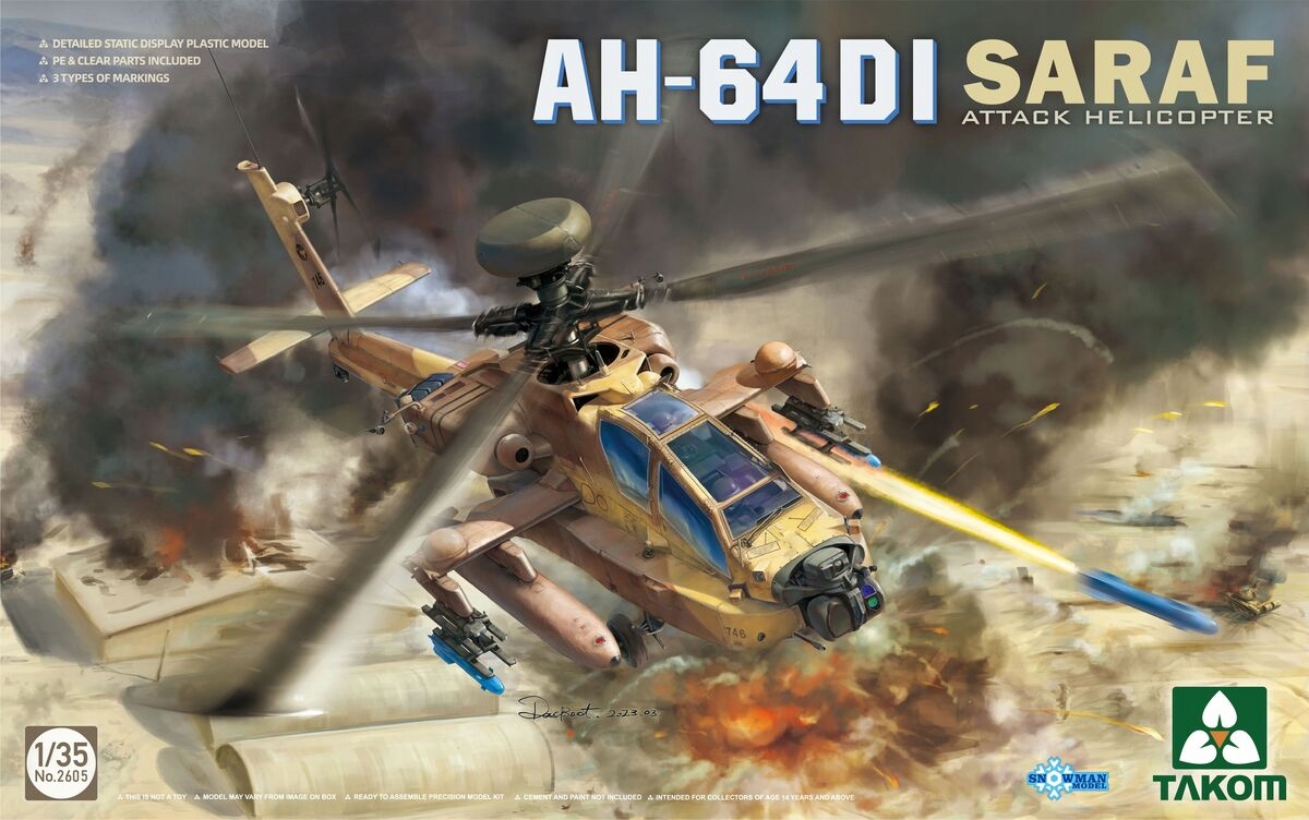 AH-64DI Saraf (útočný vrtulník) 1:35 Takom 2605
