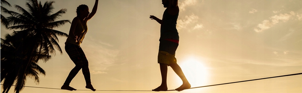 Zestaw ALPIDEX Slackline 15 m + osłona na drzewo Długość taśmy 14.99 m