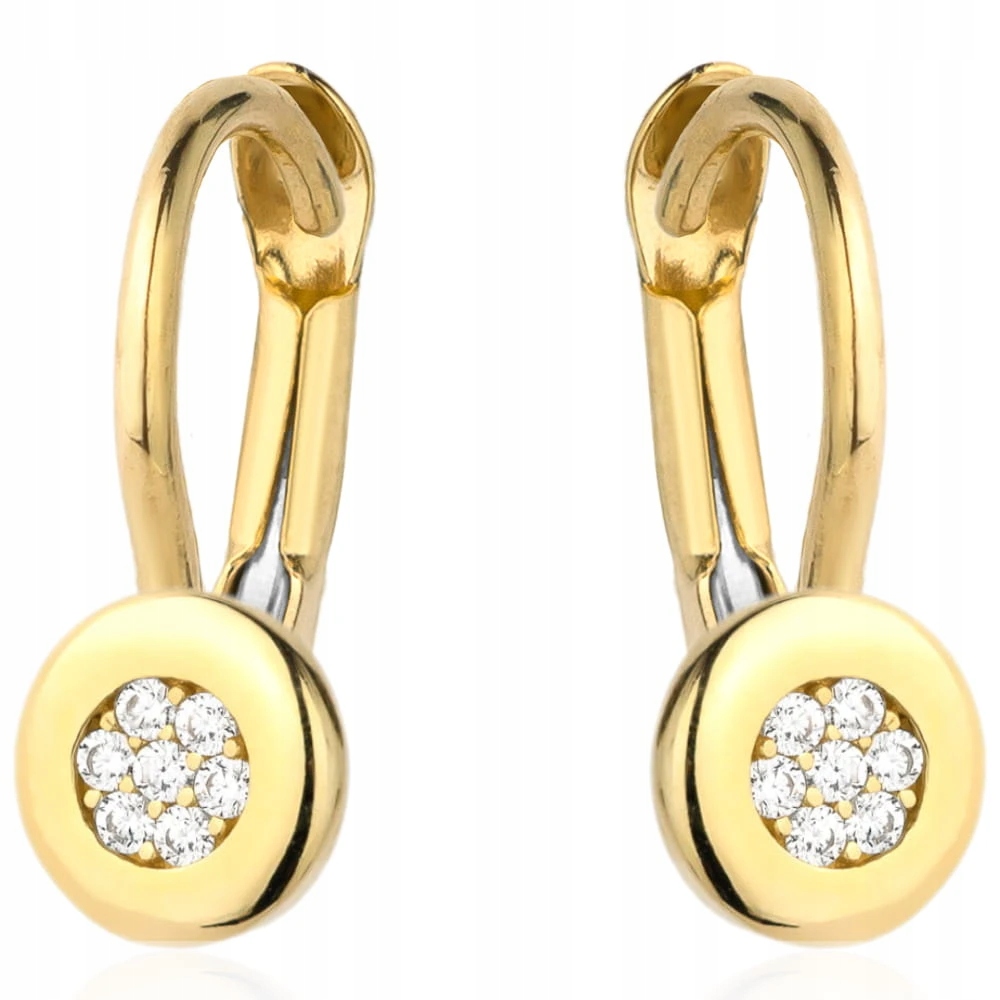 Náušnice 585 zlaté kolečko se zirkony