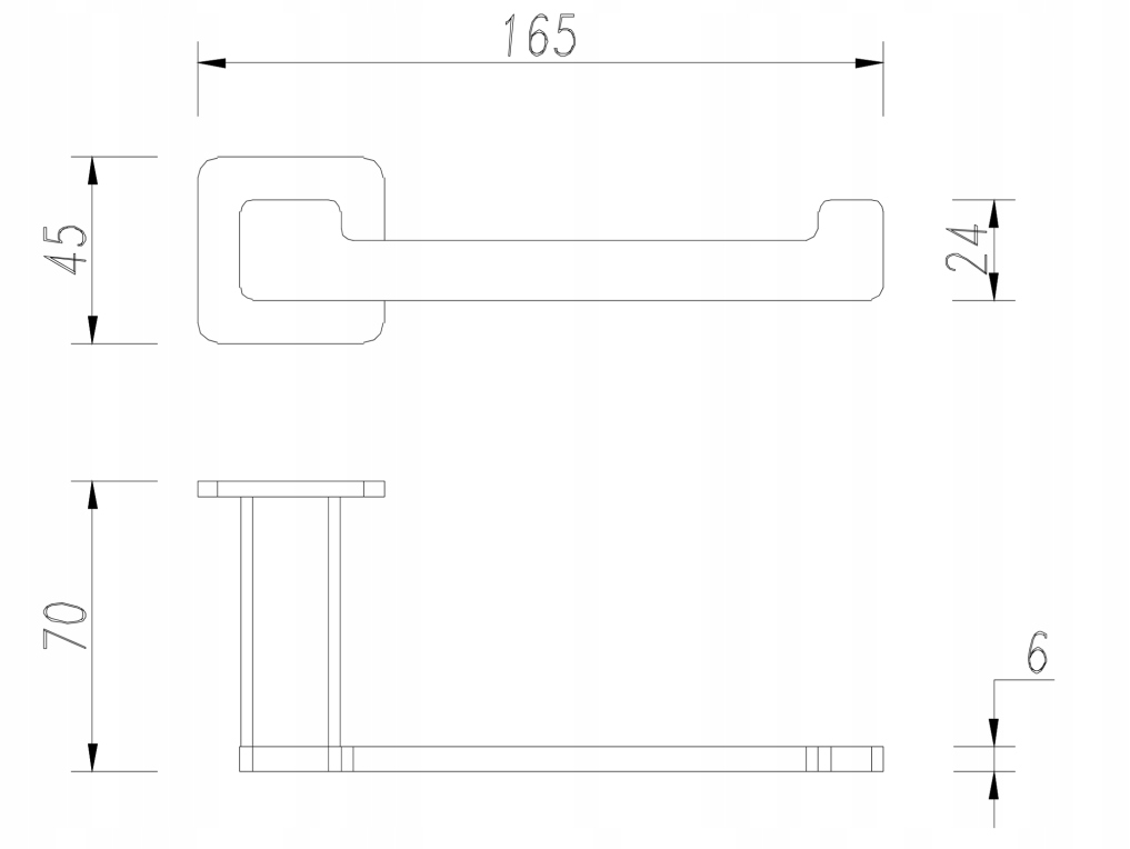 Omnires NELSON uchwyt na papier czarny Marka Omnires