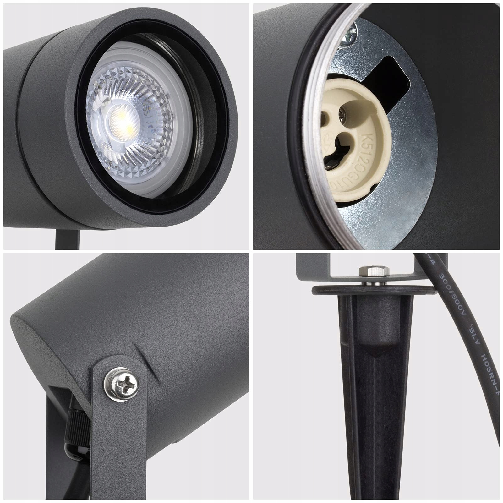 Lampa Ogrodowa LED GU10 IP65 4 Szt 5W 3000K Ziemna Aluminiowa DAWALIGHT — miniatura 6