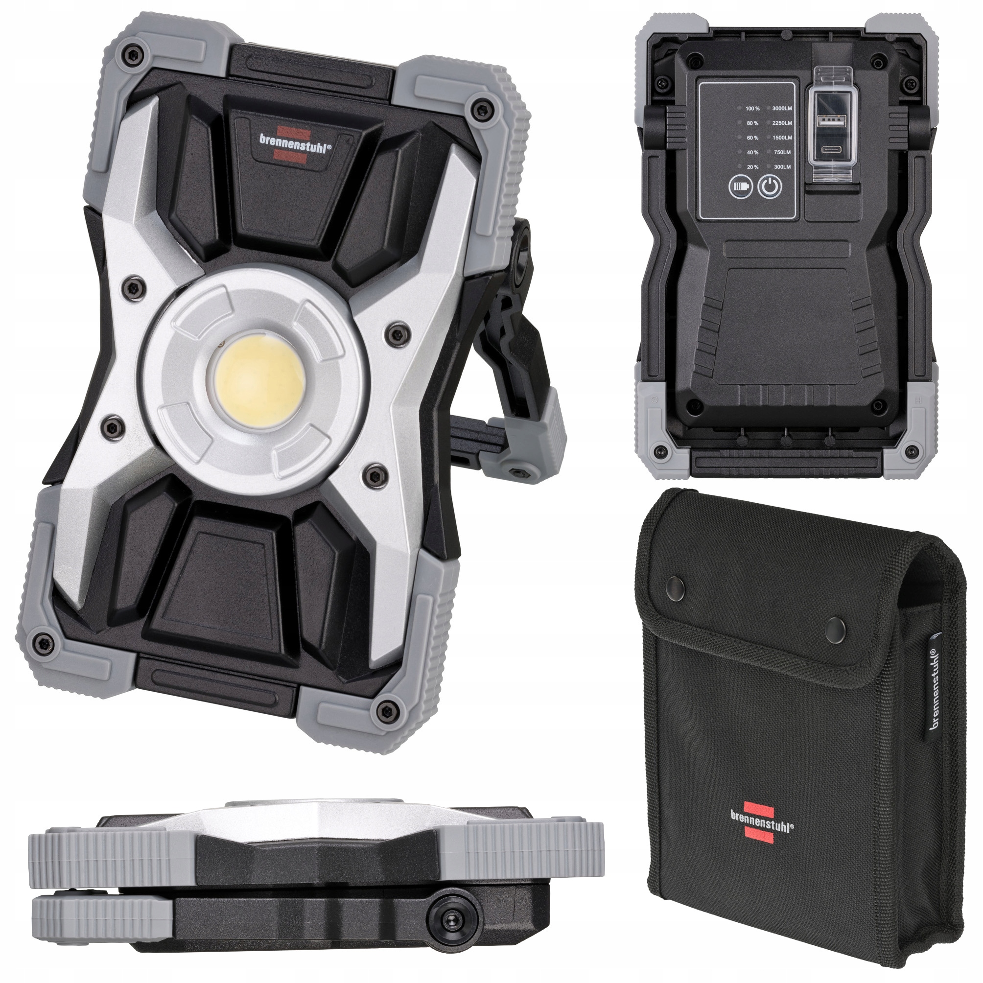Brennenstuhl Lampa Budowlana Led Robocza Reflektor 3000LM IP65 Powerbank
