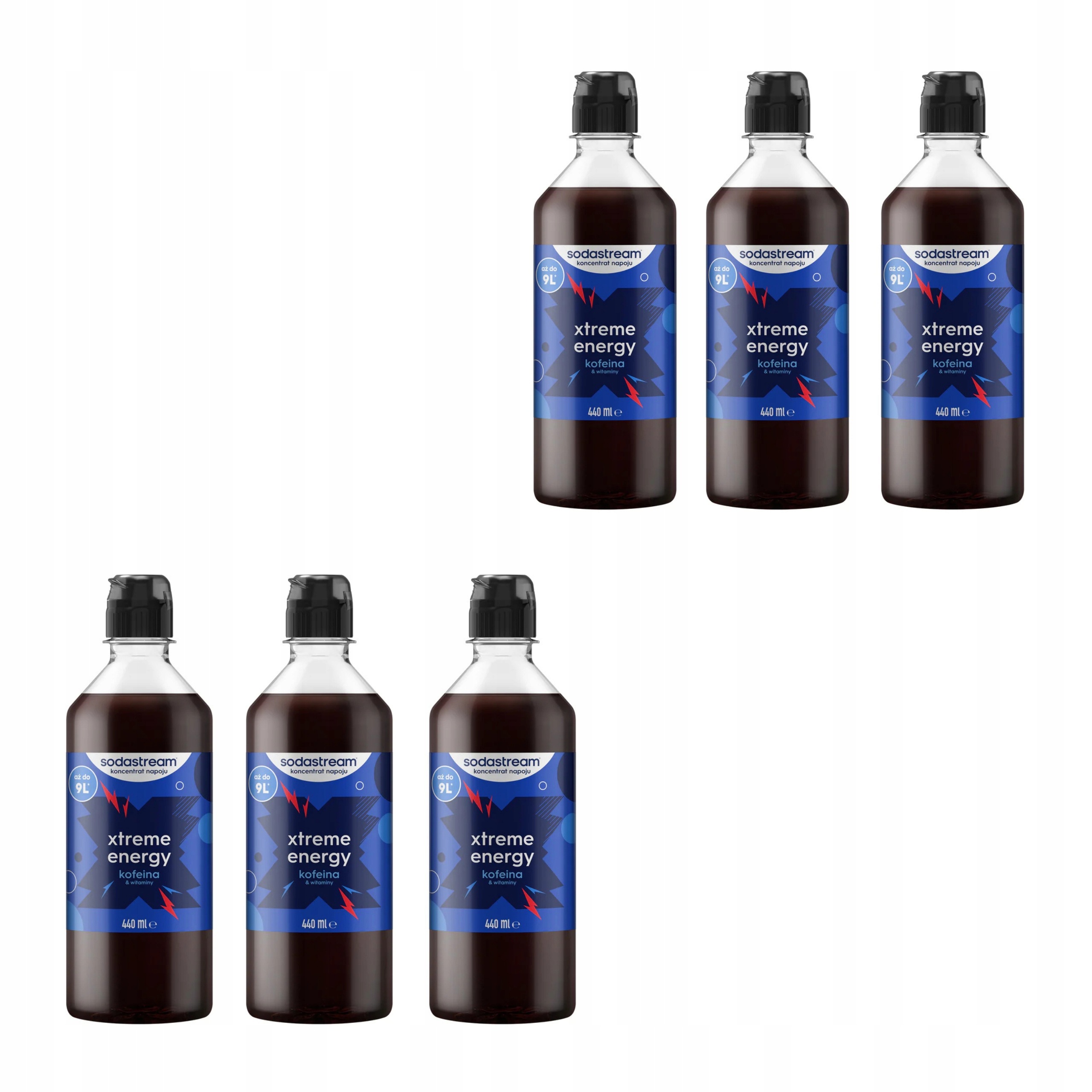 6 x Sodastream Energy energetický nápoj sirup do saturátoru koncentrát