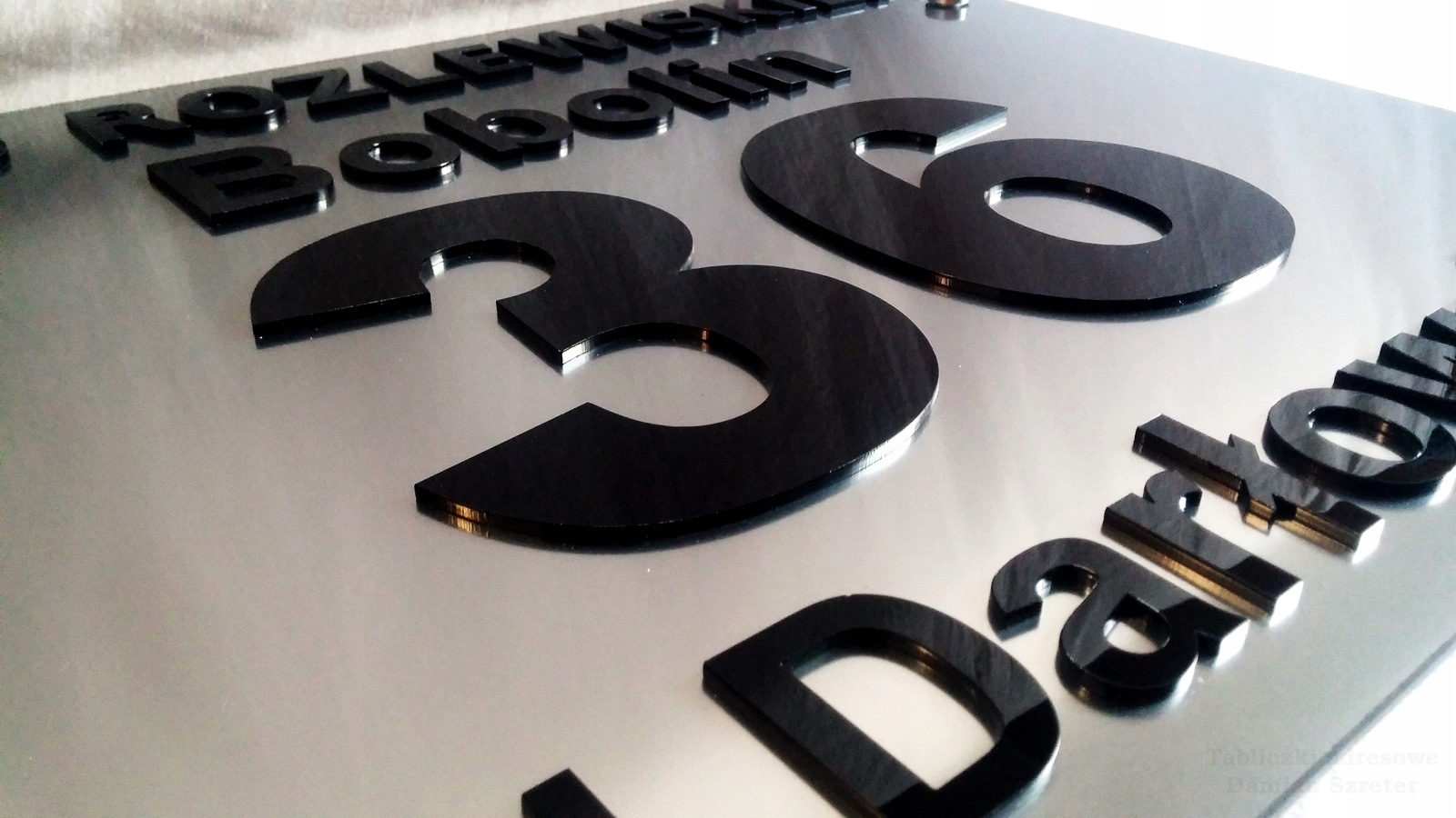 

Numer na dom 3D, tabliczka adresowa 3D, efekt 3D