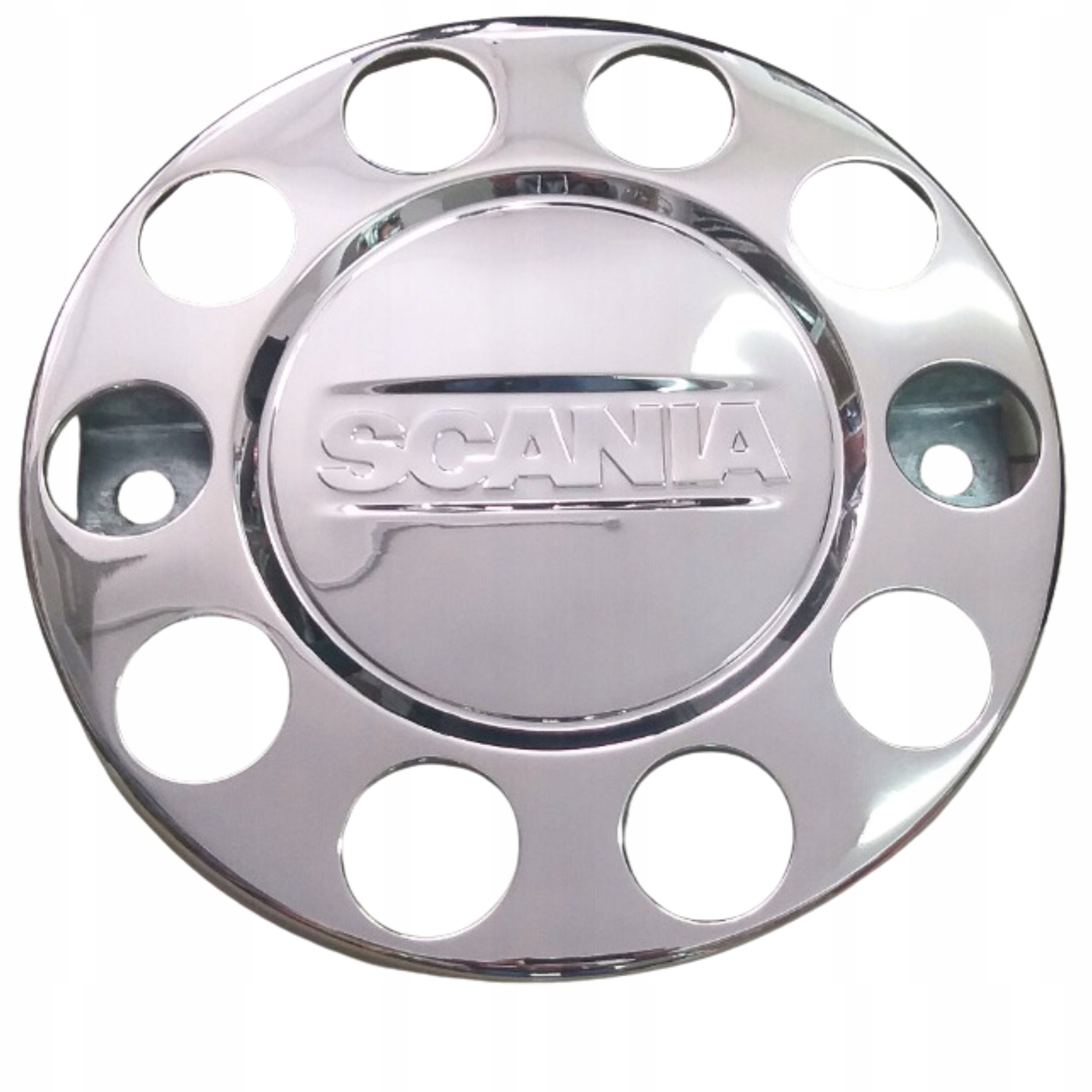Poklice krytka kola Scania 22,5" nová pevná nerezová Inox