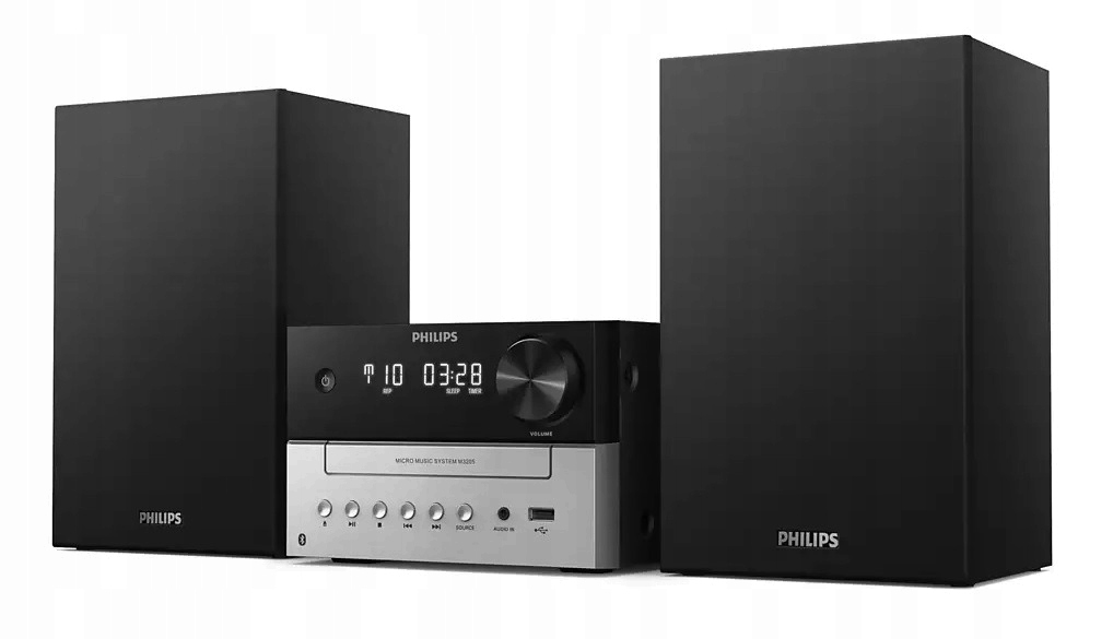 Wieża PHILIPS TAM3205/12 CD AUX USB FM Czarny Radio FM