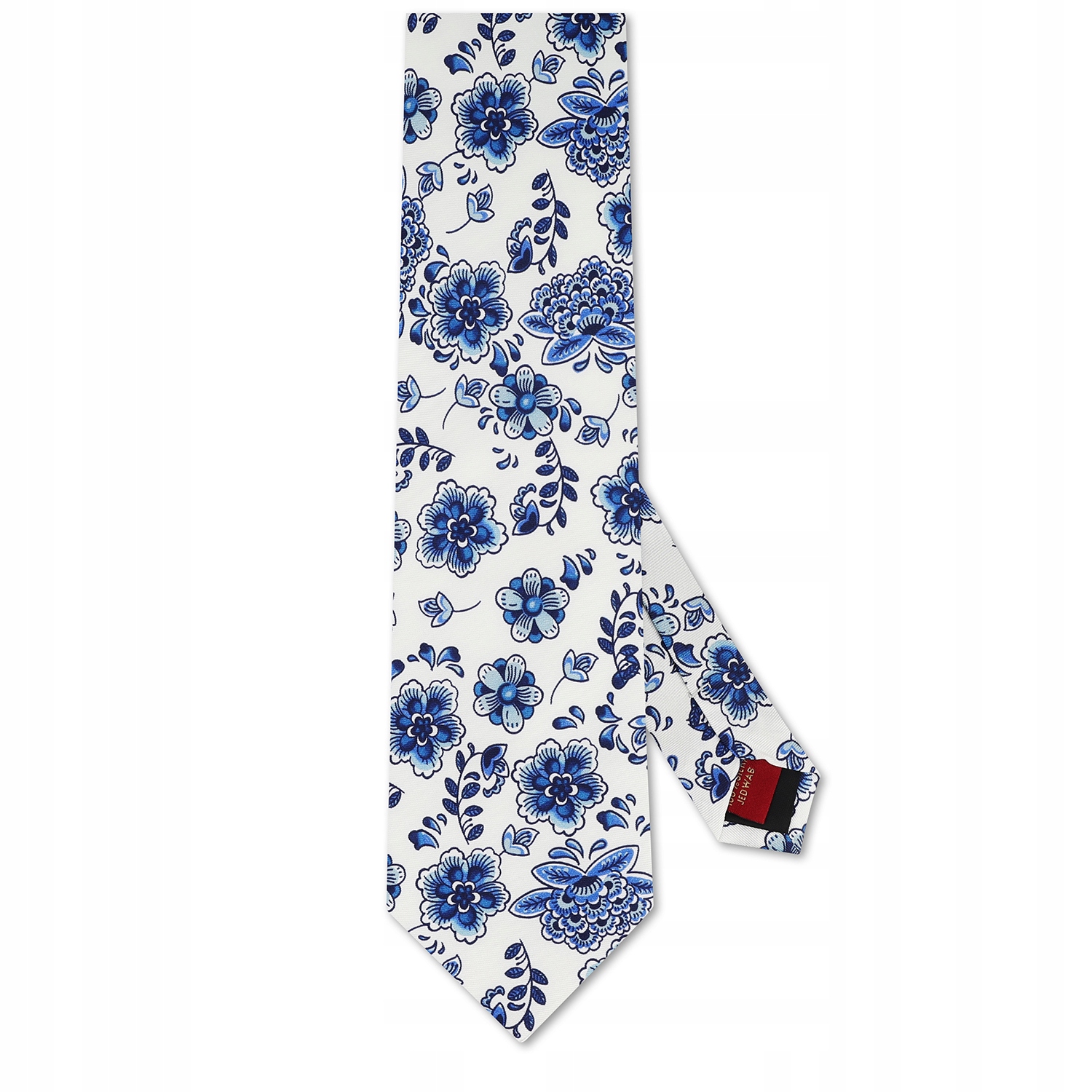 Pánská kravata s modrým vzorem květin v krabičce jako dárek Pako Lorente