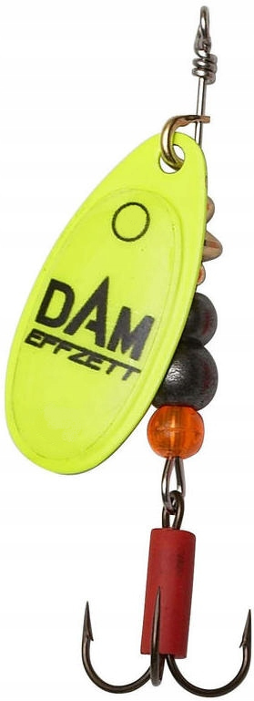 Obrotówka Dam Effzett Fluo Spinner 10 g rozmiar 4 Yellow błystka obrotowa