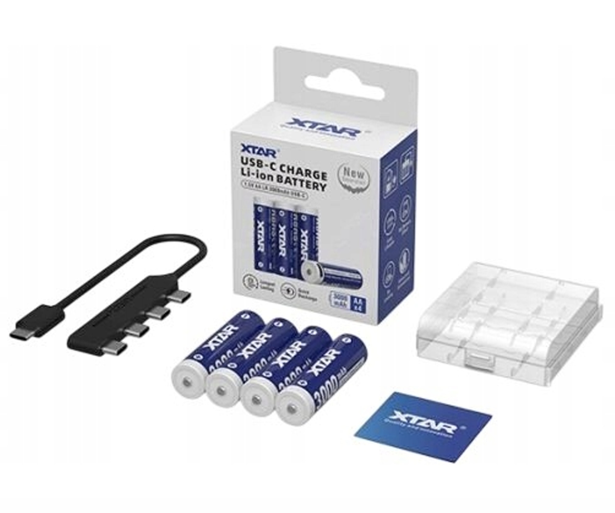 Akumulator Xtar 14500-1,5V 3000mAh Lr Li-ION Aa Usb-c