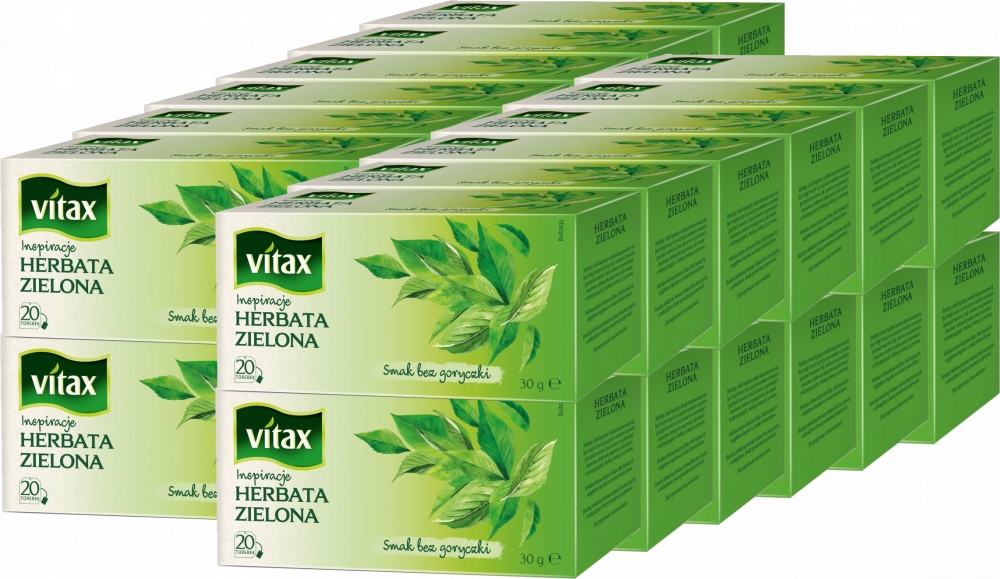 Herbata ekspresowa Zielona Vitax 20 torebek x24