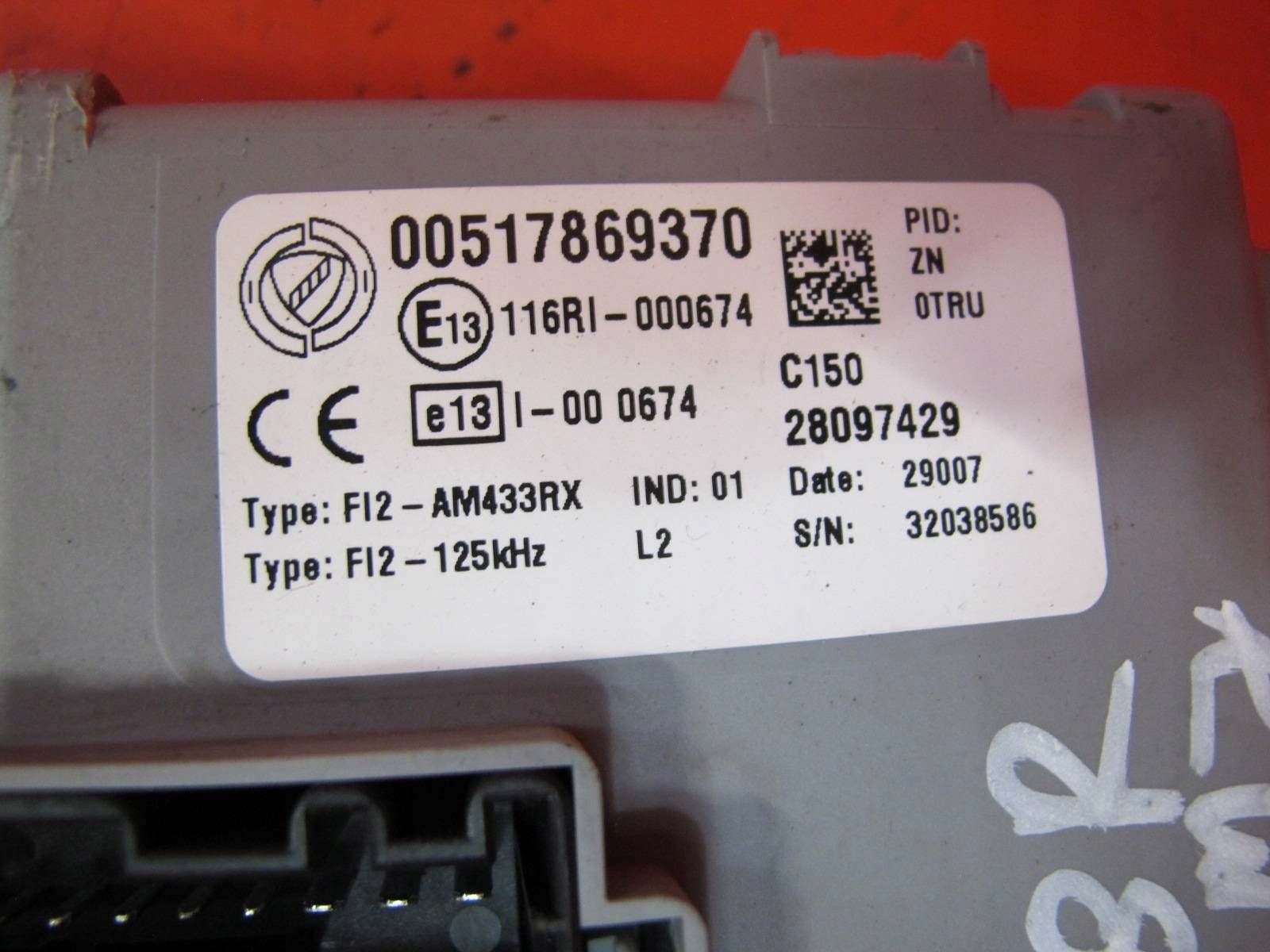 FIAT 500 07- module control unit compartment BSI 00517869370