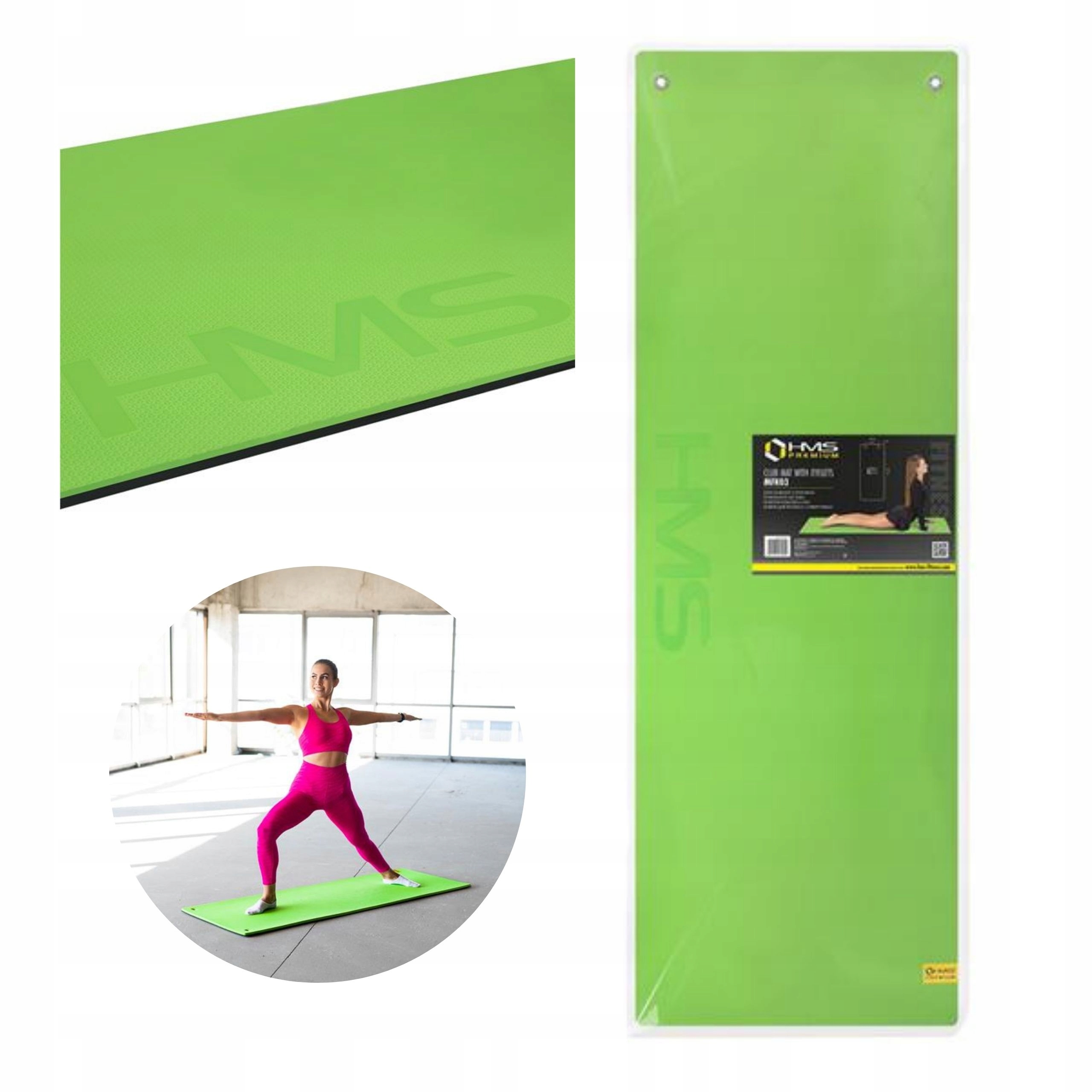 Pevná gymnastická tréninková podložka s otvory pro fitness cvičení Hms