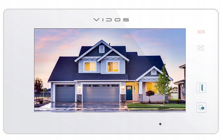 M1021W Monitor videovrátnika 7'' biely Vidos