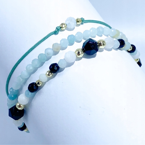 Sada náramků z přírodních kamenů – Amazonit