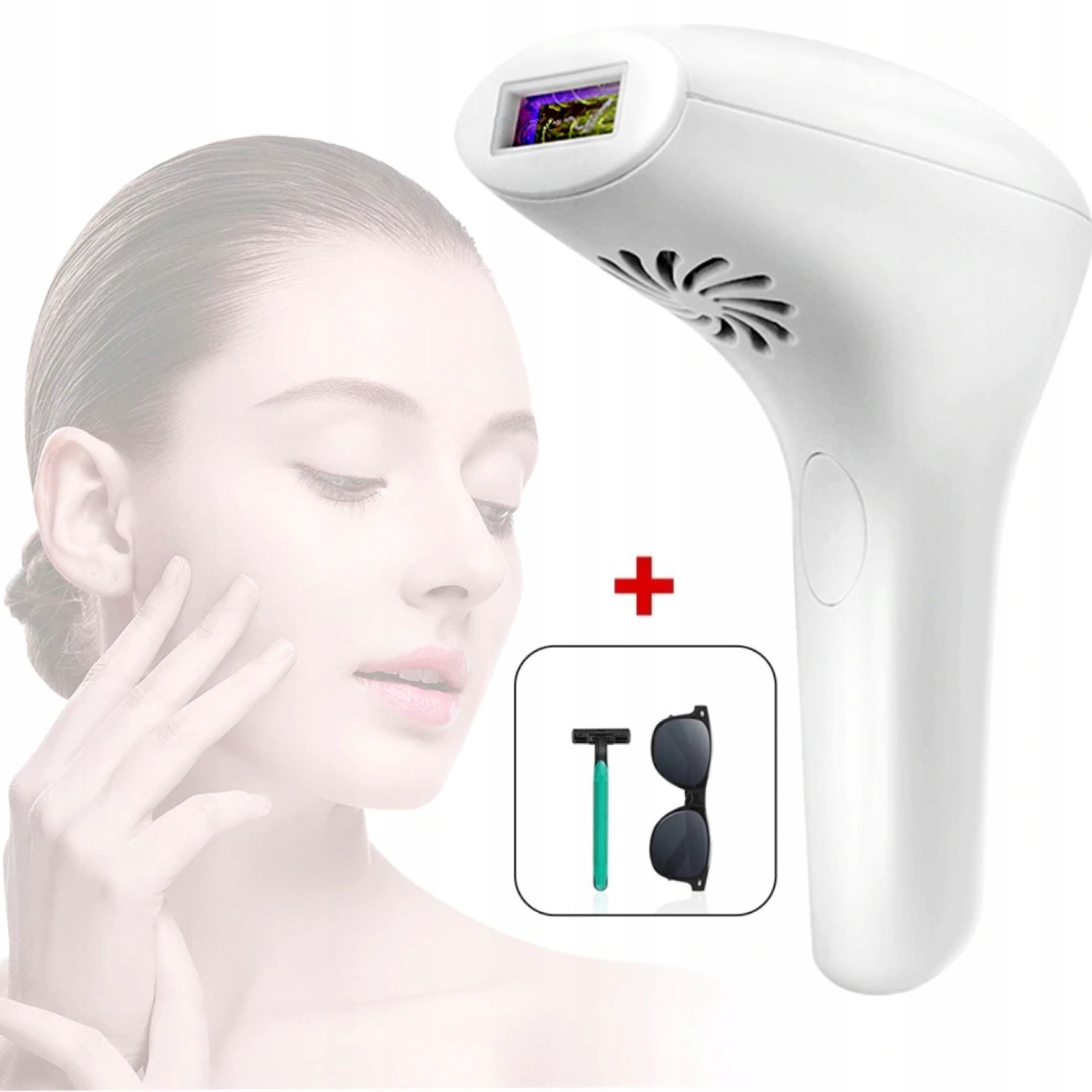 DEPILATOR LASEROWY IPL DO WŁOSÓW 8-MOCY ZESTAW BEZBOLESNY KOSMETYCZKA NÓG