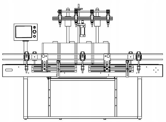 AUTOMATYCZNA NALEWARKA TŁOKOWA 10-100ML 4 NALEWAKI Model GDM