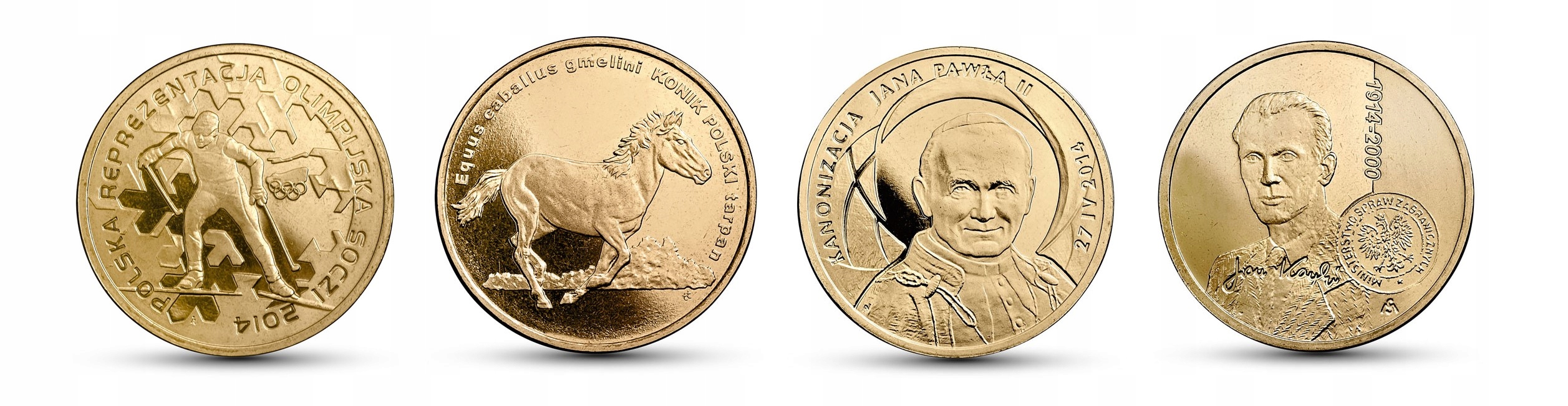 2 ZŁ NG 2014 KOMPLET 4 MONET ROCZNIK