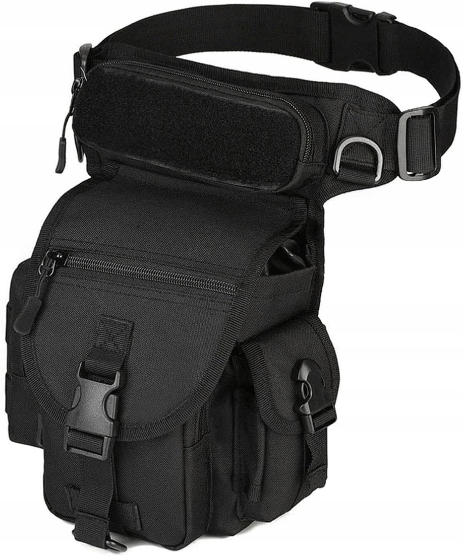 Huntvp brašna na nohu, taktická ledvinka, černý, unisex