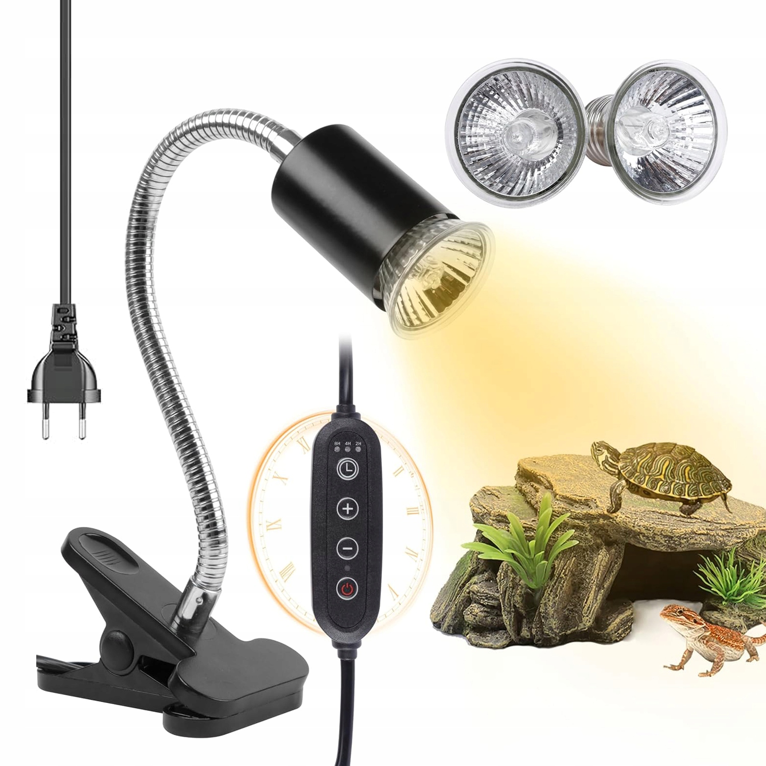 Lampa Grzewcza Żółwia Lampa Grzewcza Żółw Lampa Grzewcza Dla Gadów 25W+50W