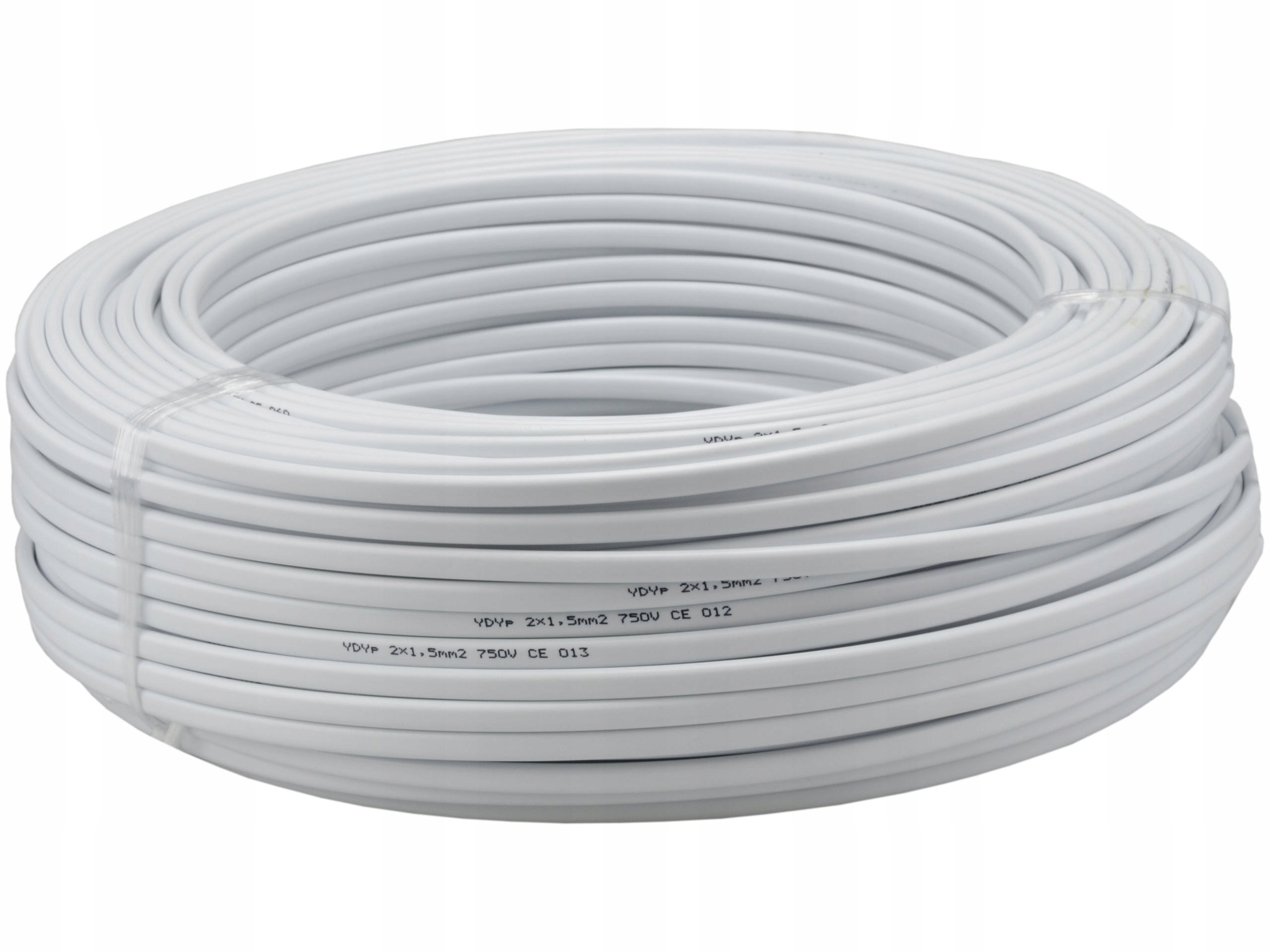 Przewód kabel płaski drut YDYP 2x1,5 2x1,5mm2 750V Kształt przewodu Płaski