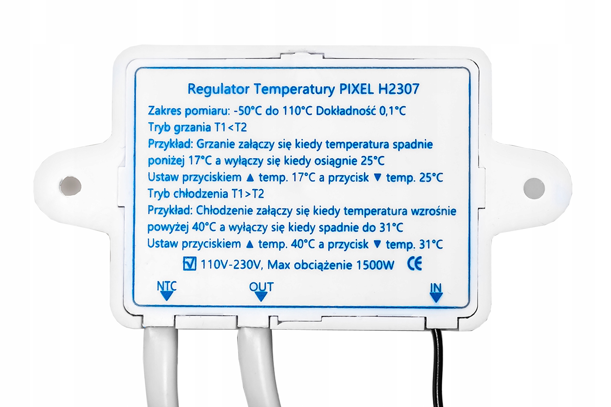 STEROWNIK ELEKTRONICZNY TERMOSTAT CYF REGULATOR TEMPERATURY z GNIAZDEM 230V Rodzaj termostat