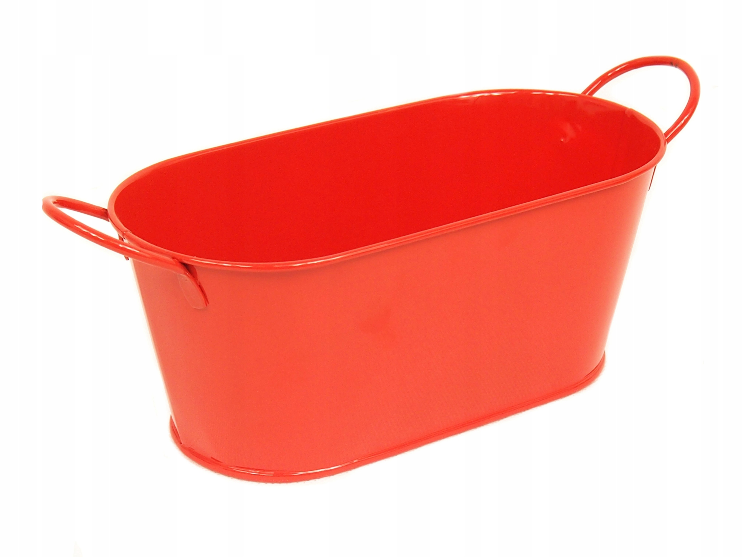 

owalna Doniczka Osłonka na zioła czerwona 21 cm