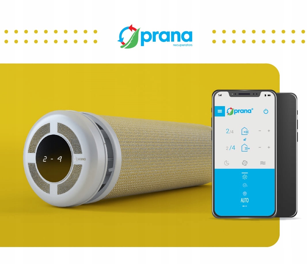 PRANA Rekuperator Filtr Ścienny ORIGAMI 150 STOP SMOG 455mm Stan opakowania oryginalne