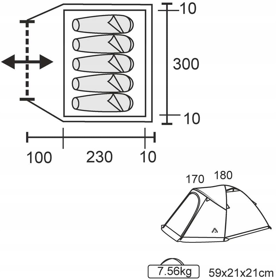 10T Outdoor Equipment Glasgow 5 namiot 5-os NA165 Kod producenta 10TA5|#10T