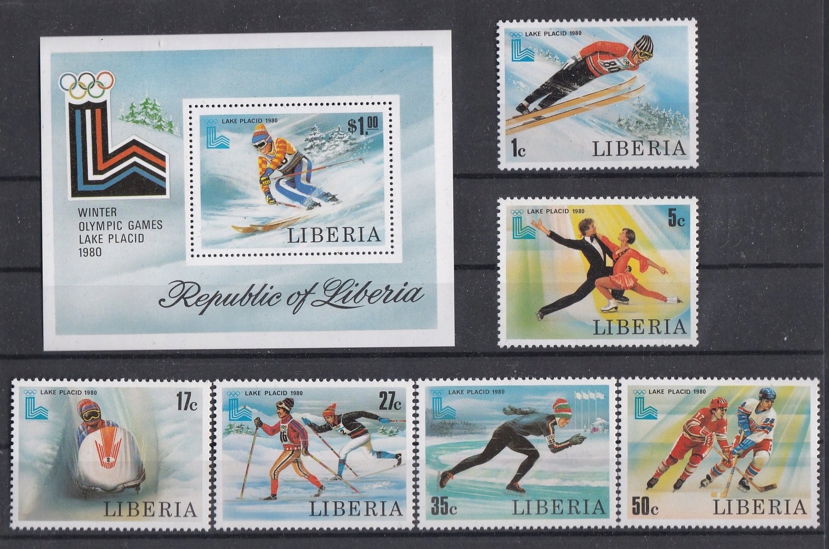 SPORT LIBERIA - znaczki pocztowe, zestaw.