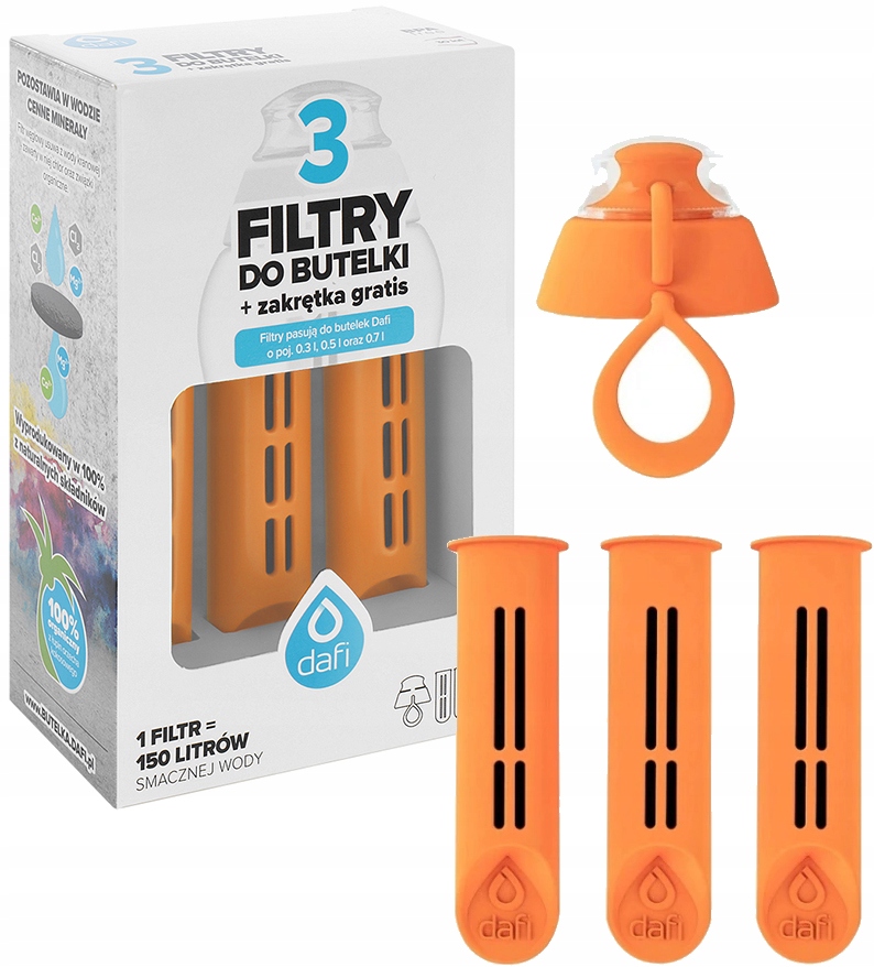 

3pak filtrów do butelki Dafi zakrętka