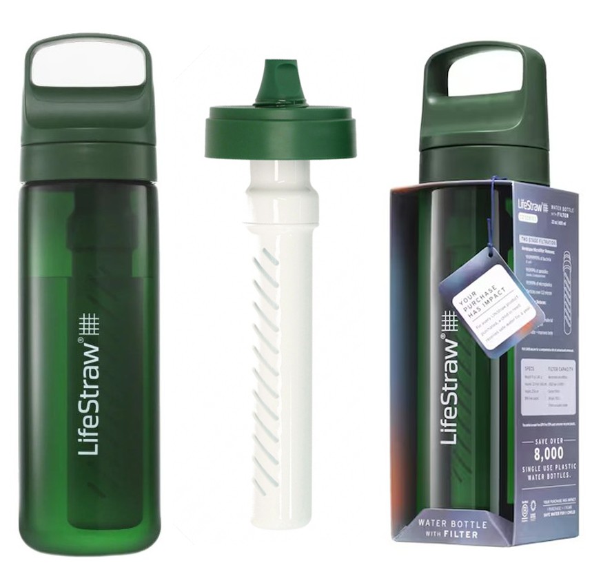 LifeStraw Butelka Bidon na Wodę Turystyczny z Filtrem Go 2.0 Zielona 0,65L