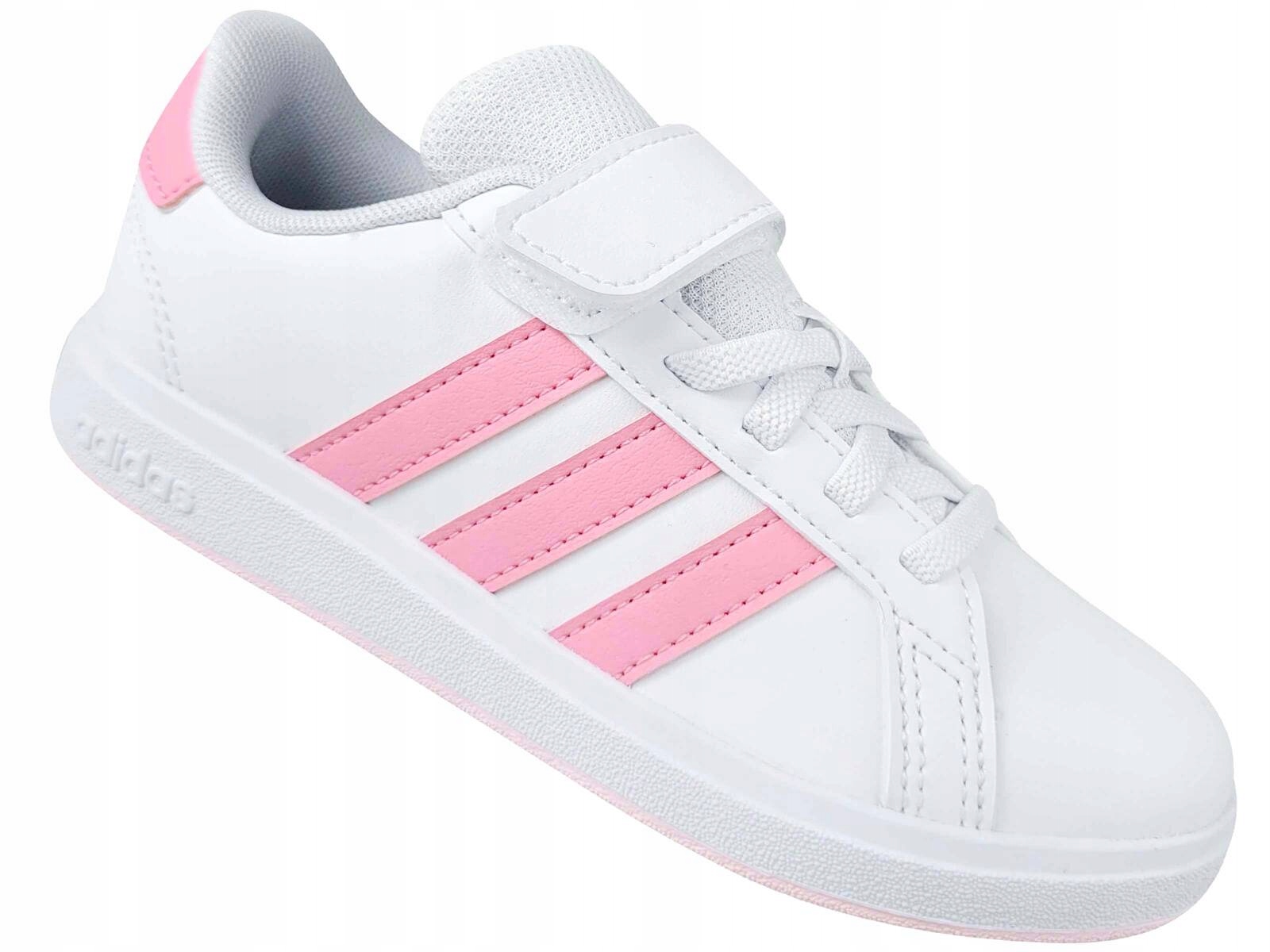 Adidas Grand Court 2.0 El IE5996 Buty Trampki Dziecięce Na Rzep Gumki