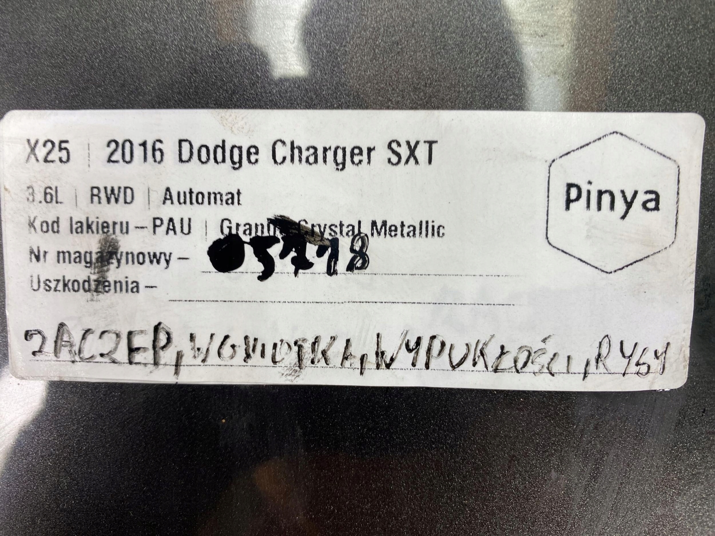 bumper rear part rear complete Dodge Charger 2015+