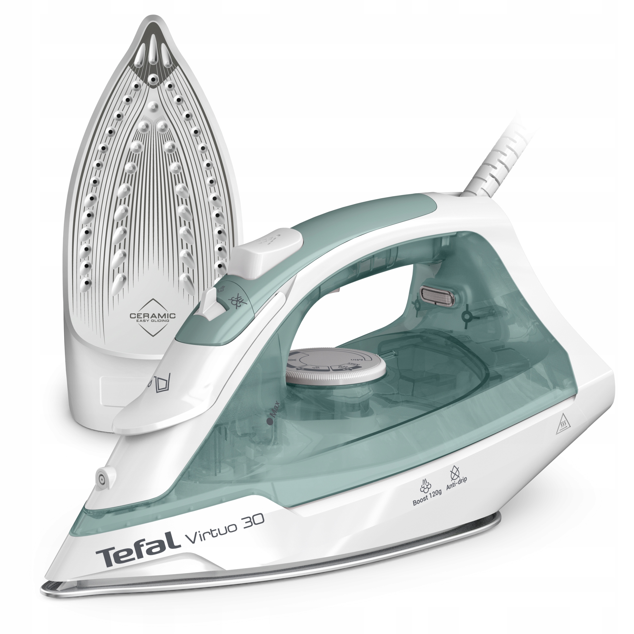 Żelazko parowe ceramiczne Tefal Virtuo FV2C42 anti-drip 2000W