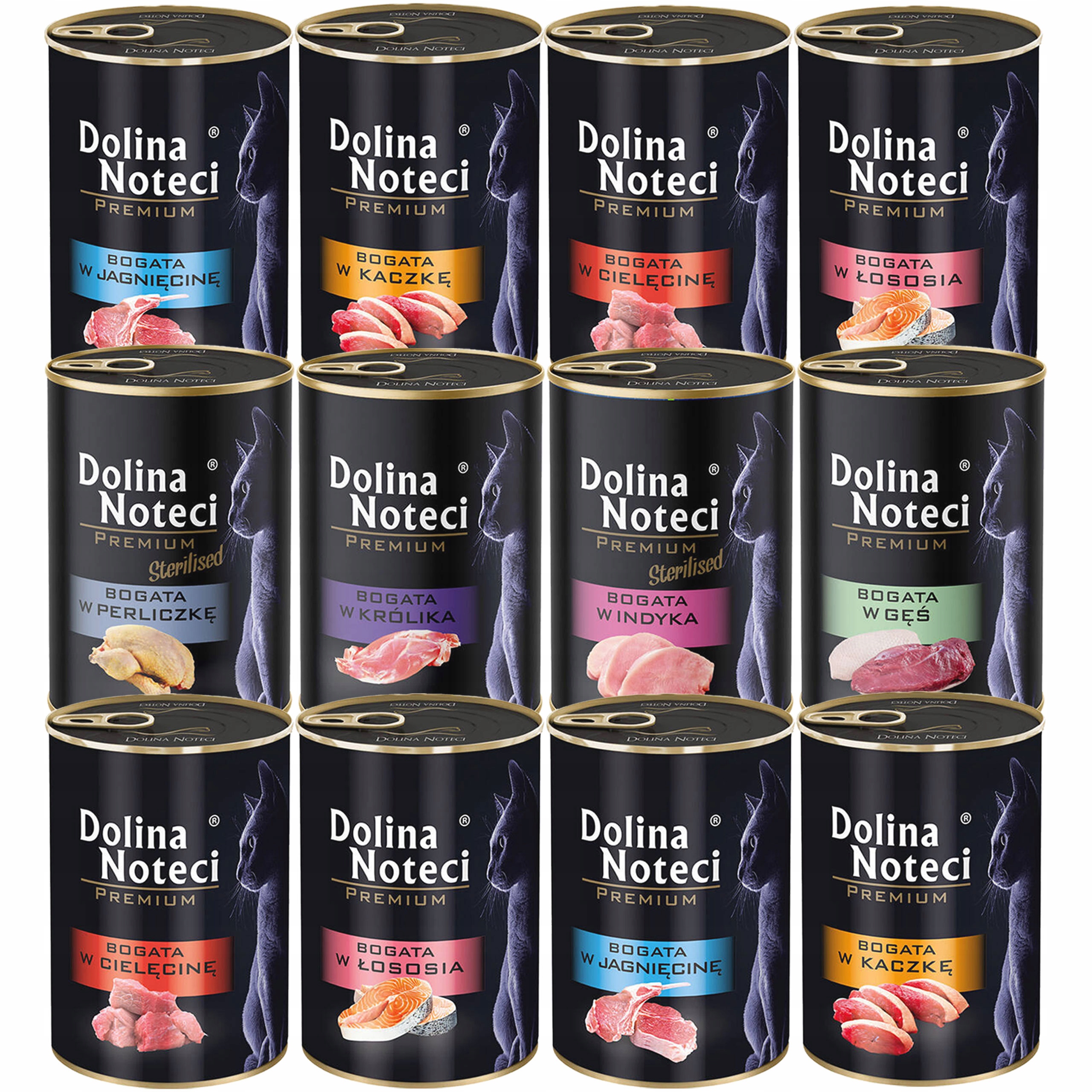 Dolina Noteci Premium Krmivo mokré pro kočky Mix Chutí 12 x 400 g bez obilovin