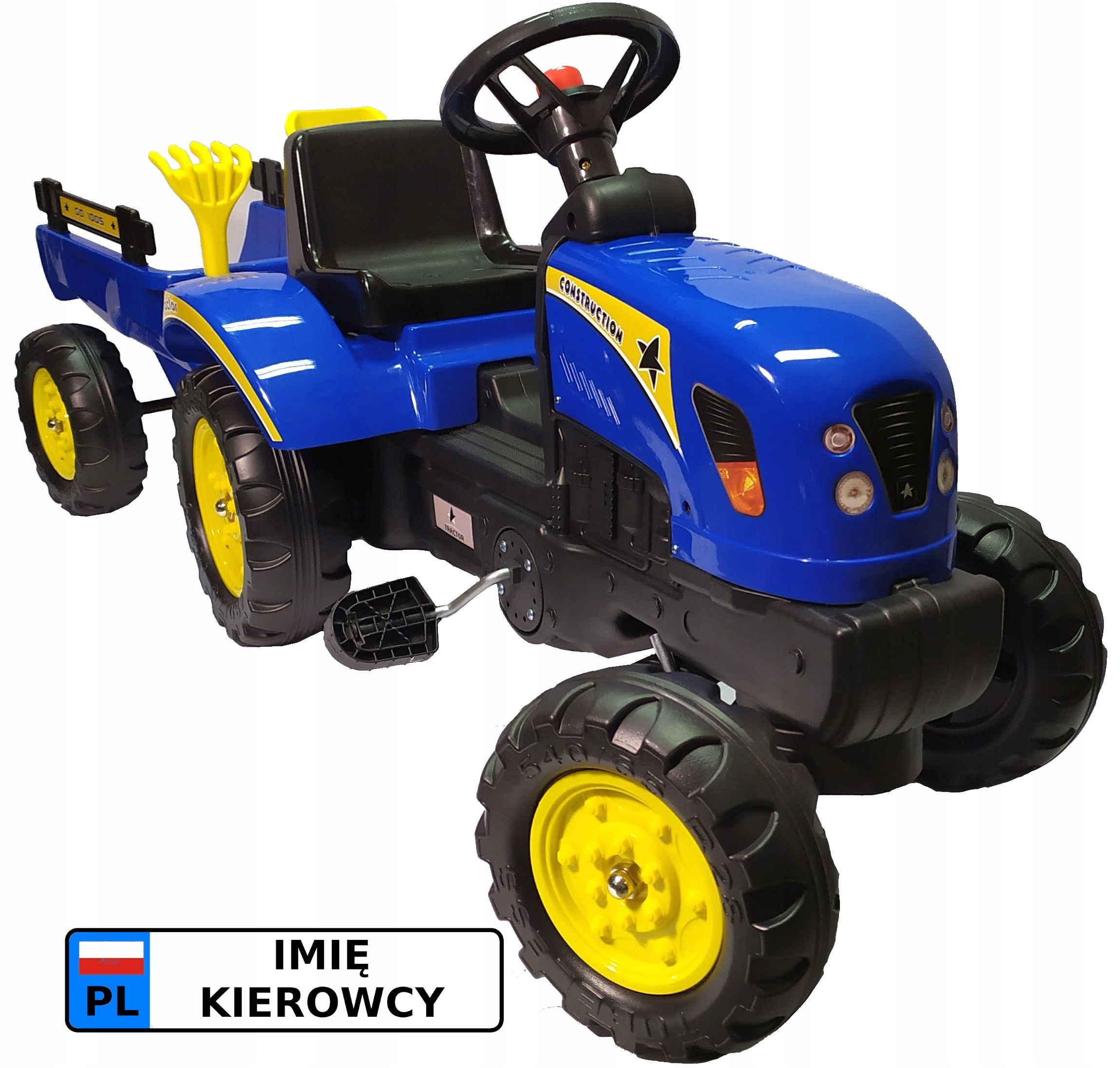 

Traktor na pedały z przyczepą tablica z imieniem