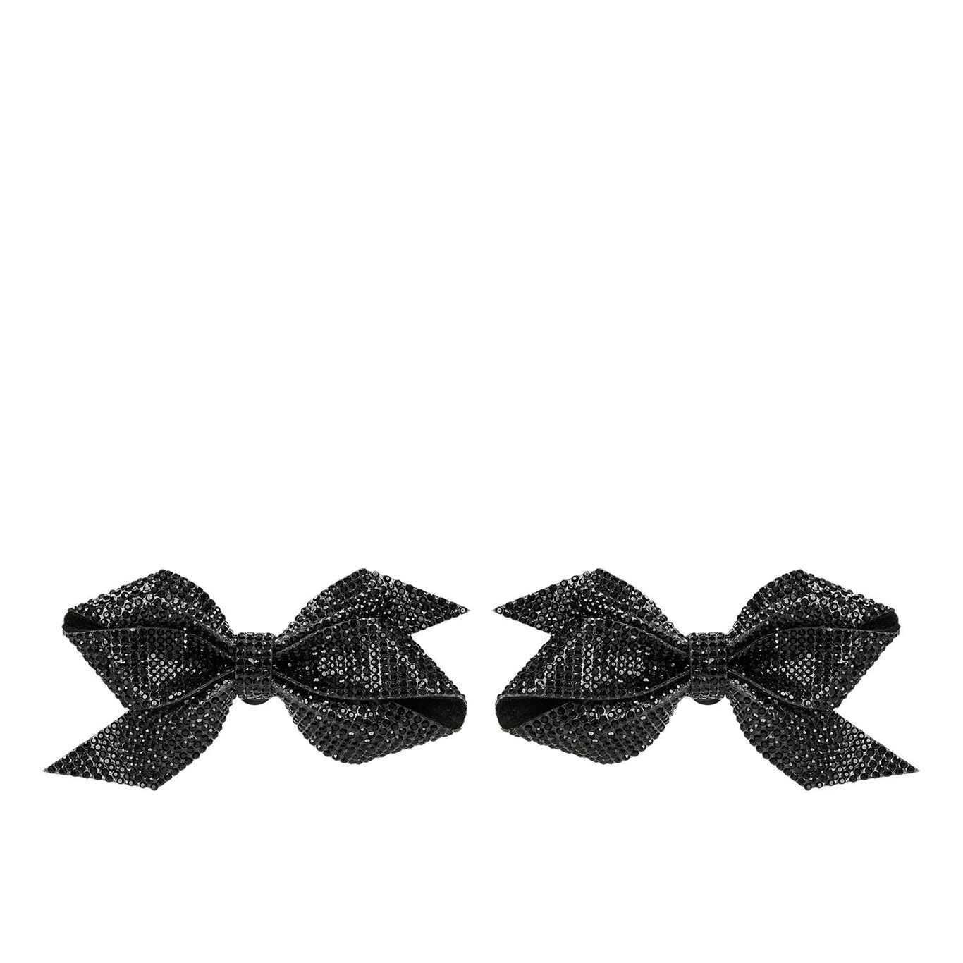 Černé odnímatelné mašličky na boty s zirkony