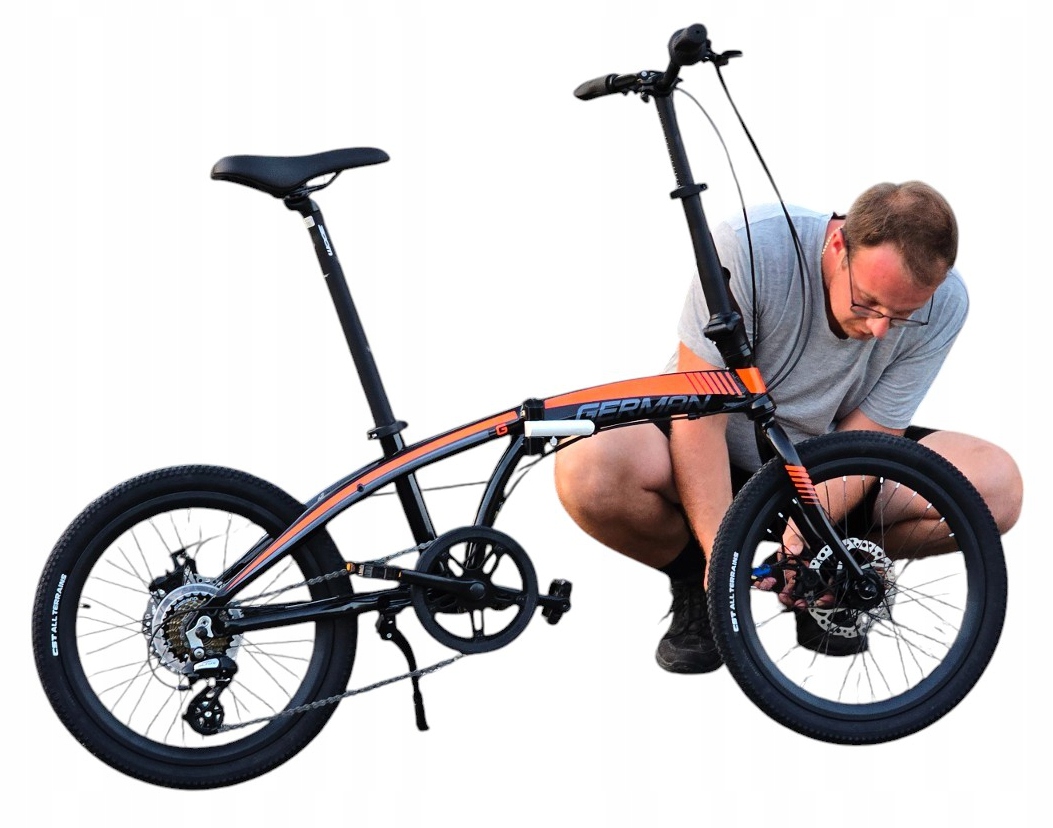 Aluminiowy Lekki 12.8KG Rower Podróżny Męski Damski Składak 20" Pokrowiec