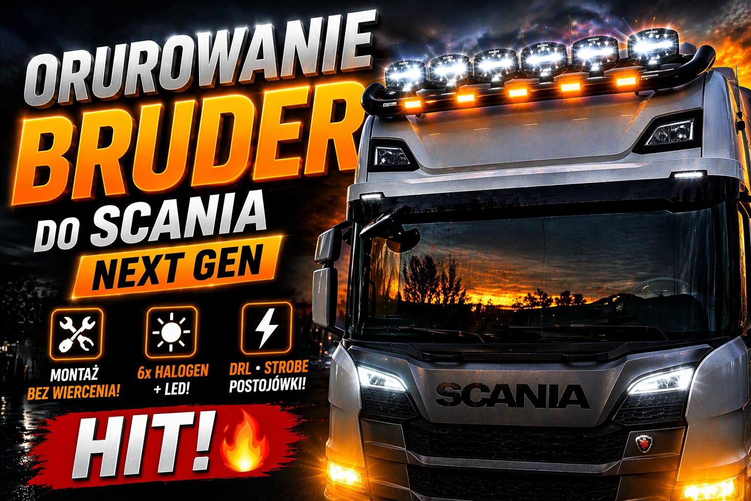 Кровельный трубопровод / каркас крыши Scania NEXT GEN