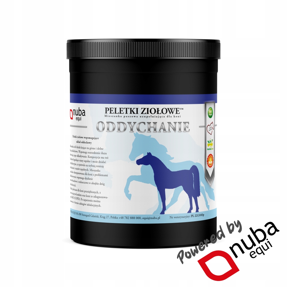 Peletki ziołowe Nuba Equi Oddychanie 1300g