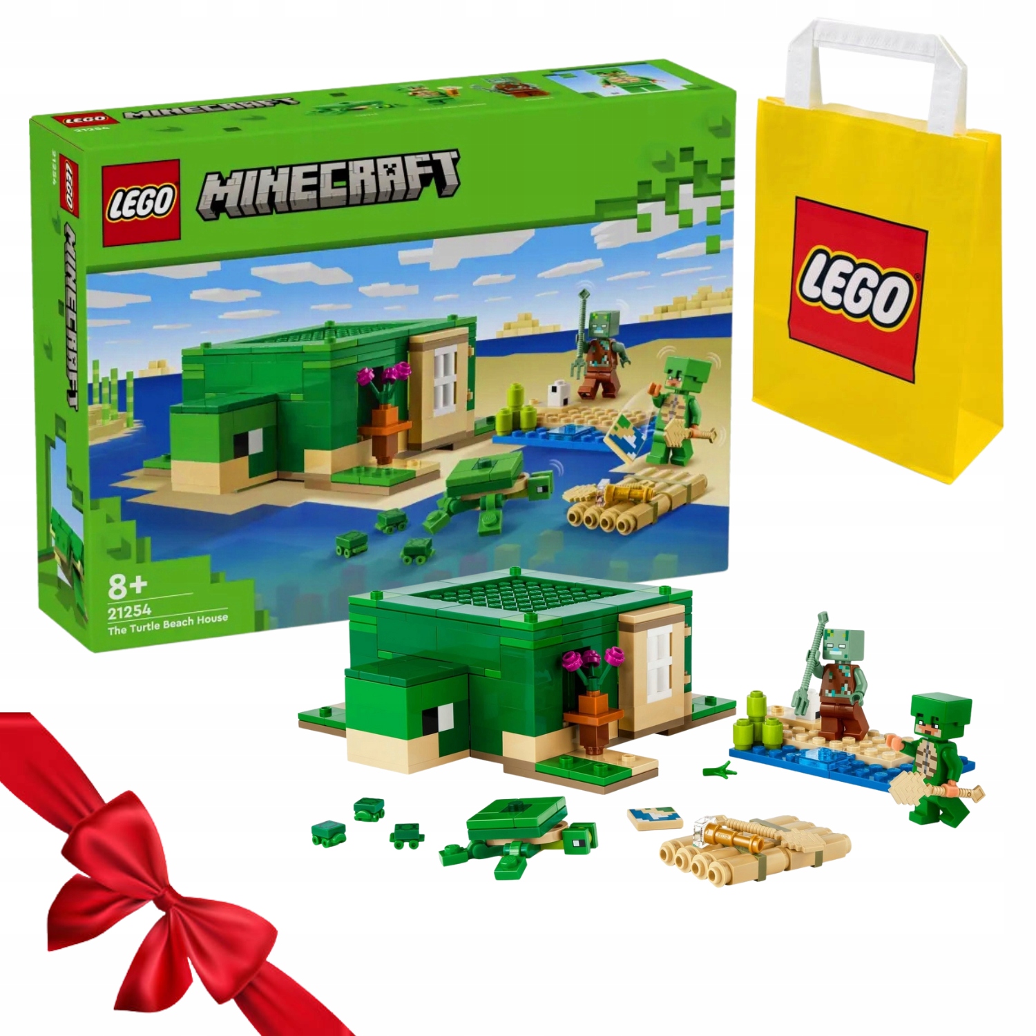 Zestaw Klocków Lego Minecraft Domek Na Plaży Żółwi 21254 Top